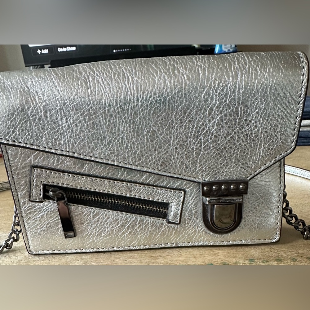 Rebecca Minkoff wallet in a chain crossbody bag